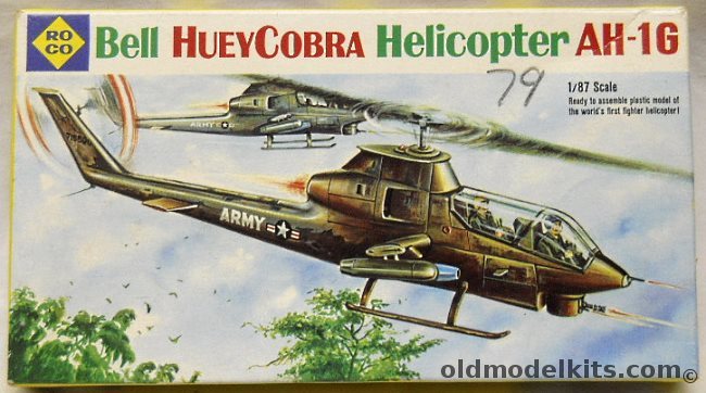 Roco 1/87 TWO Bell AH-1G Huey Cobra Gunships HO Scale, Z247 plastic model kit